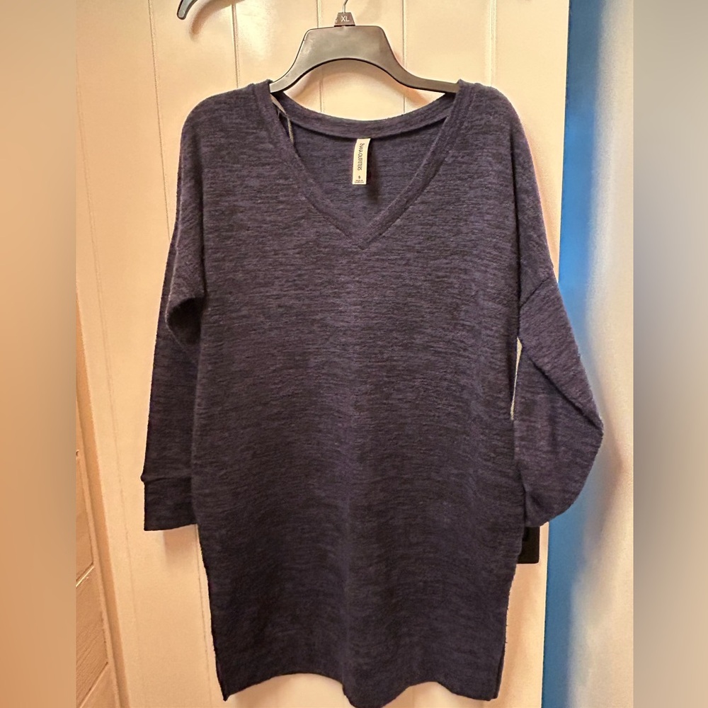 Navy Blue V-Neck Sweater